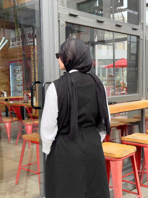 Premium Gabardine Modular Coat – Black