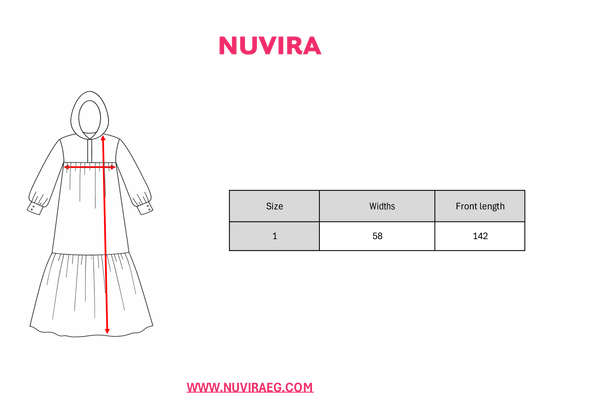 Hooded Flared Maxi Dress - Dusty Olive - NUVIRA -