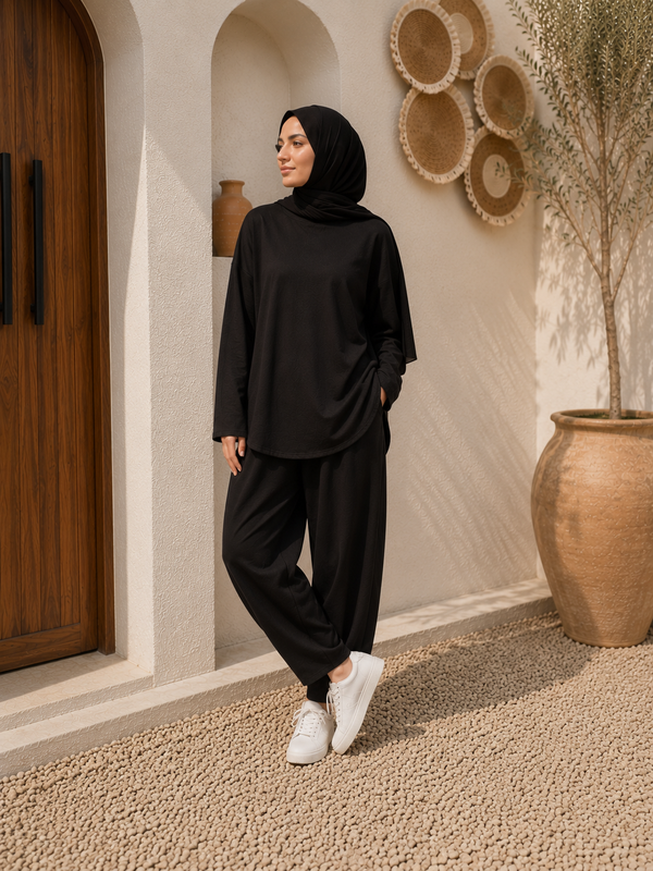 Oversized Comfort Set -Black