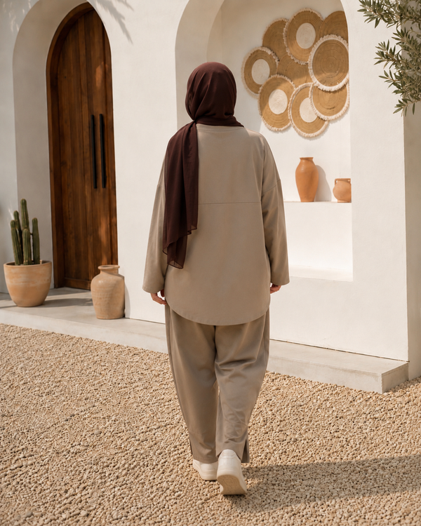 Oversized Comfort Set - Mocha Beige