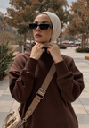 HIGH NECK WIDE LEG SET - BROWN NUVIRA