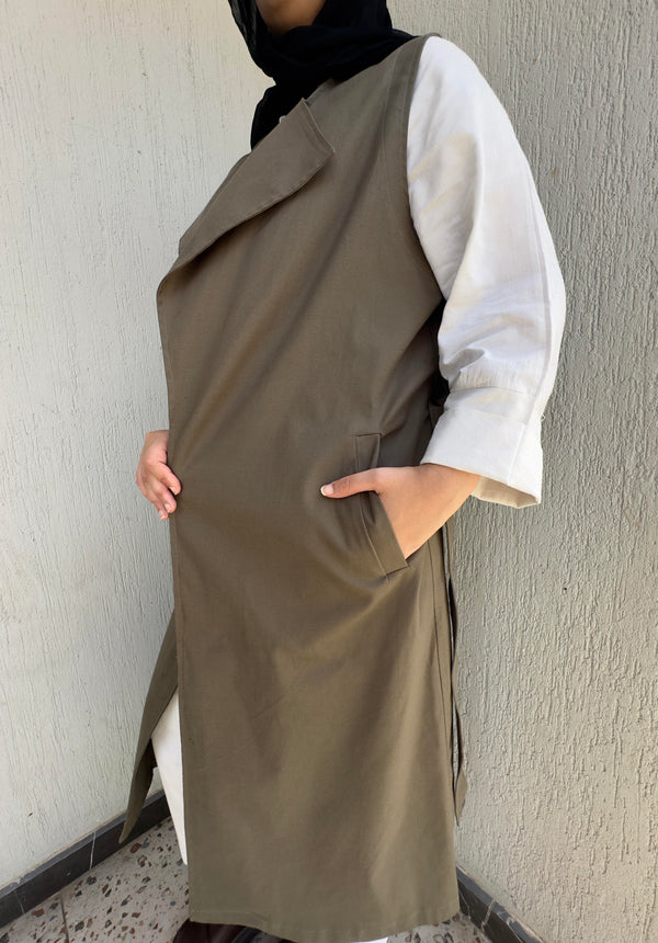 Premium Gabardine Modular Coat – olive