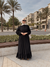 Ruffle Collar Maxi Dress - Black NUVIRA