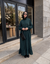 Ruffle Collar Maxi Dress - `deep Teal NUVIRA