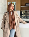 Premium Gabardine Modular Coat – Beige - NUVIRA - 