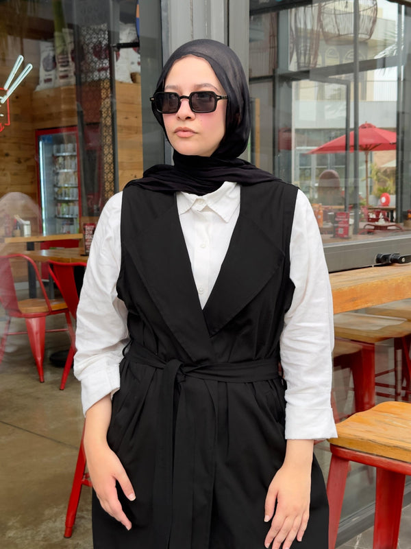 Premium Gabardine Modular Coat – Black - NUVIRA - 