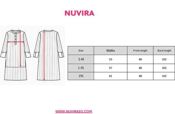 Striped Flare - Sleeve Modest Tunic - Dusty Mint - NUVIRA - 