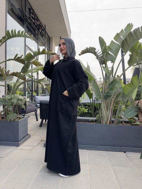 Urban sweat dress - Black - NUVIRA - 