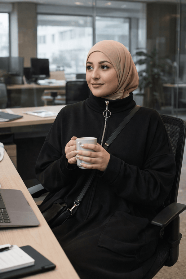 Urban sweat dress - Black - NUVIRA - 