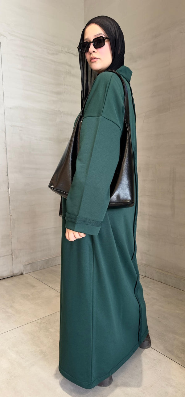 Urban sweat dress - Deep Green - NUVIRA - 